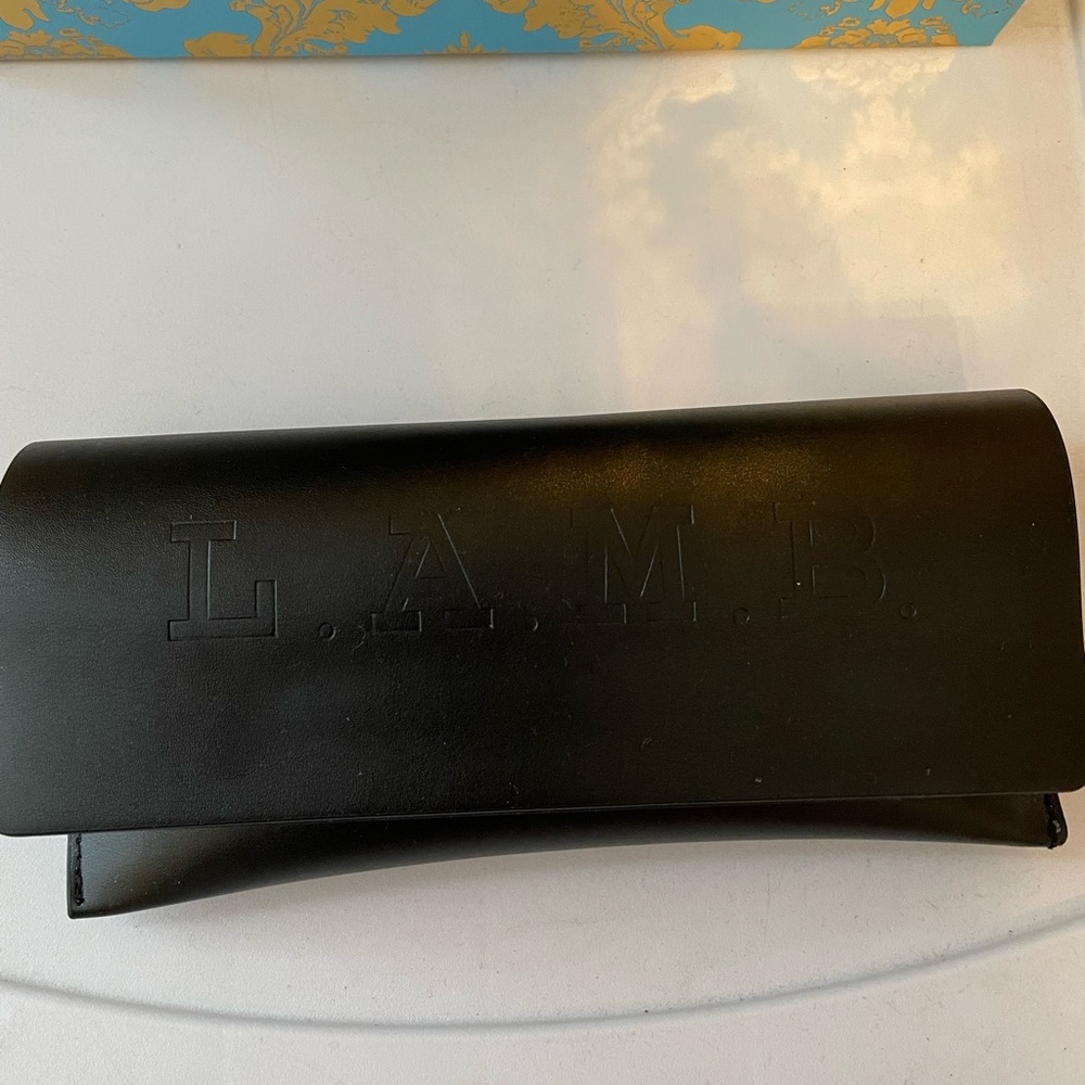 L.A.M.B. Black and Gray Patterned Eyeglasses with Case and cloth - Picture 10 of 10